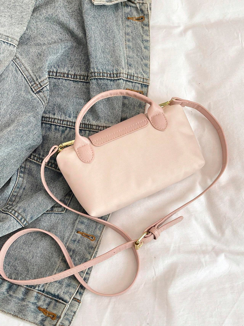 Sac à main femme tendance en couleur unie - Sac bandoulière polyvalent