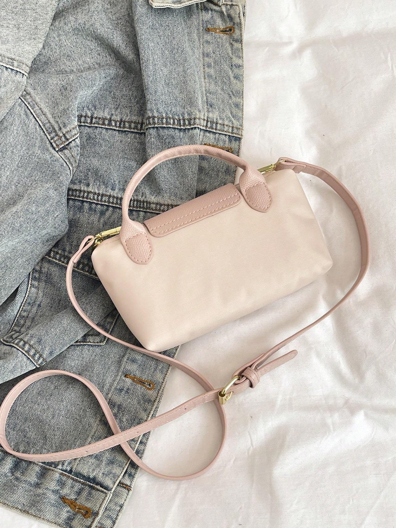 Sac à main femme tendance en couleur unie - Sac bandoulière polyvalent