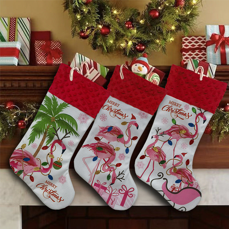 Chaussettes de Noël Flamant Rose - Décoration de Fête