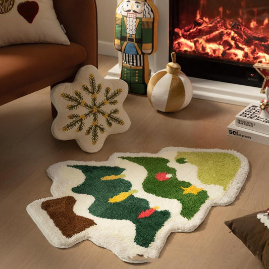 Tapis en Cachemire Nordique pour Arbre de Noël