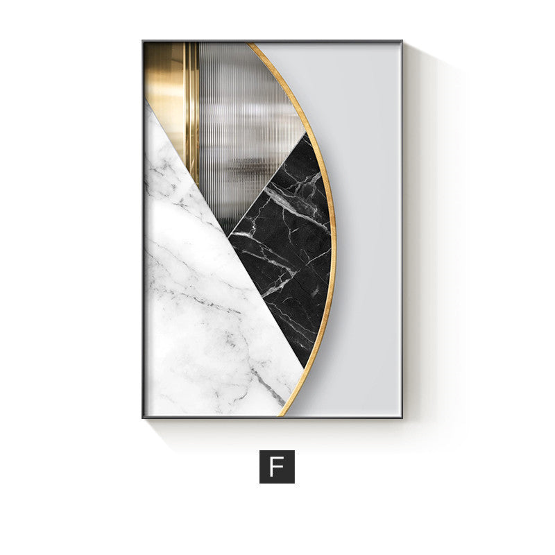 Peinture Abstraite Géométrique sur Toile pour Décoration Murale