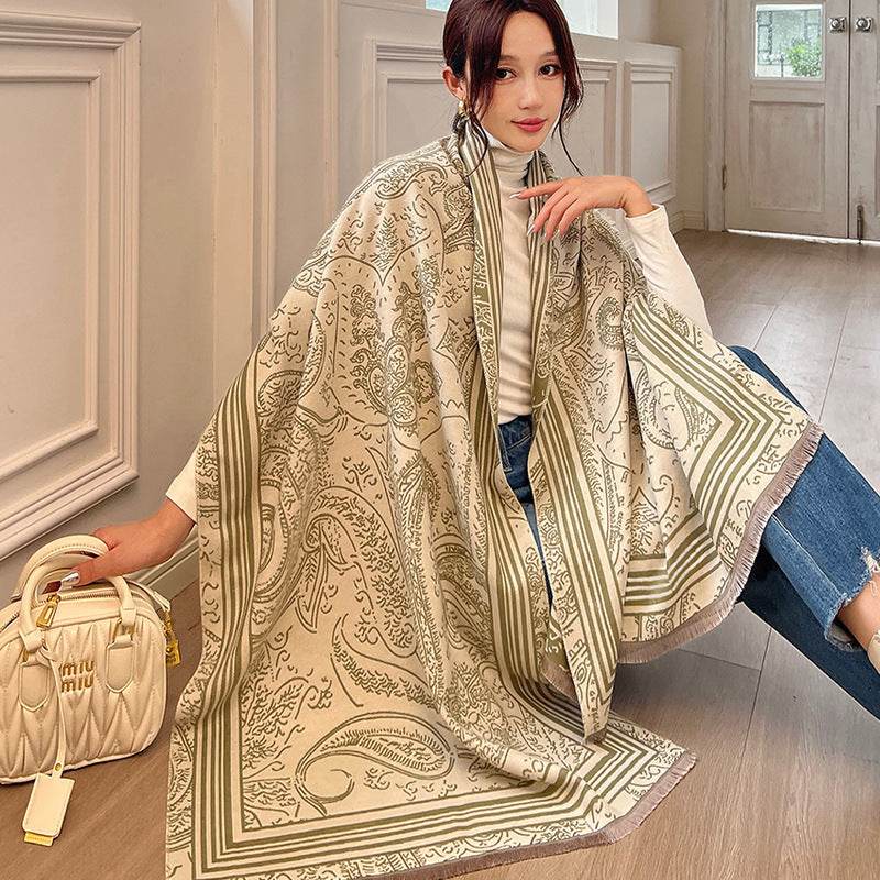 Écharpe Femme en Cachemire Épais et Chaud - Allomarc.com