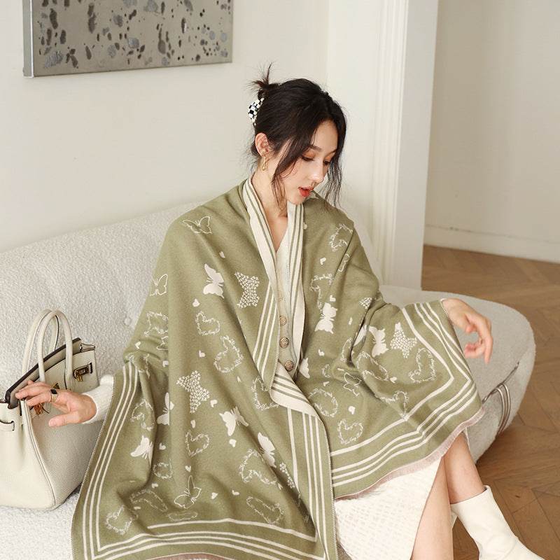 Écharpe Femme en Cachemire Épais et Chaud - Allomarc.com