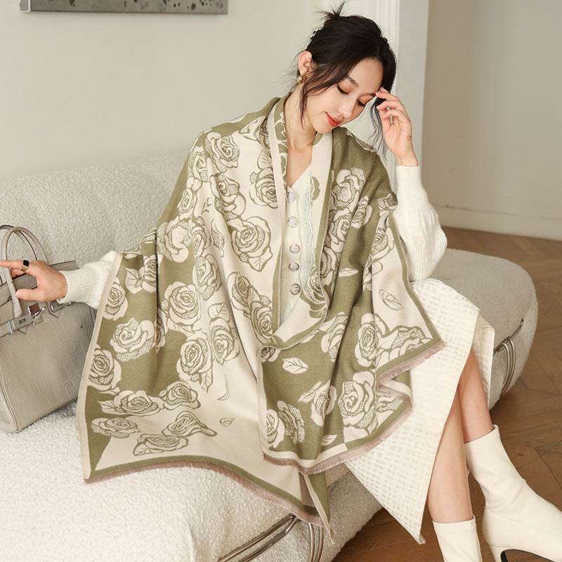 Écharpe Femme en Cachemire Épais et Chaud - Allomarc.com