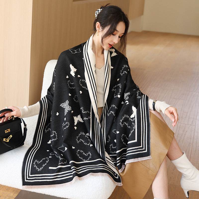 Écharpe Femme en Cachemire Épais et Chaud - Allomarc.com