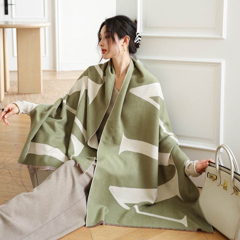 Écharpe Femme en Cachemire Épais et Chaud - Allomarc.com