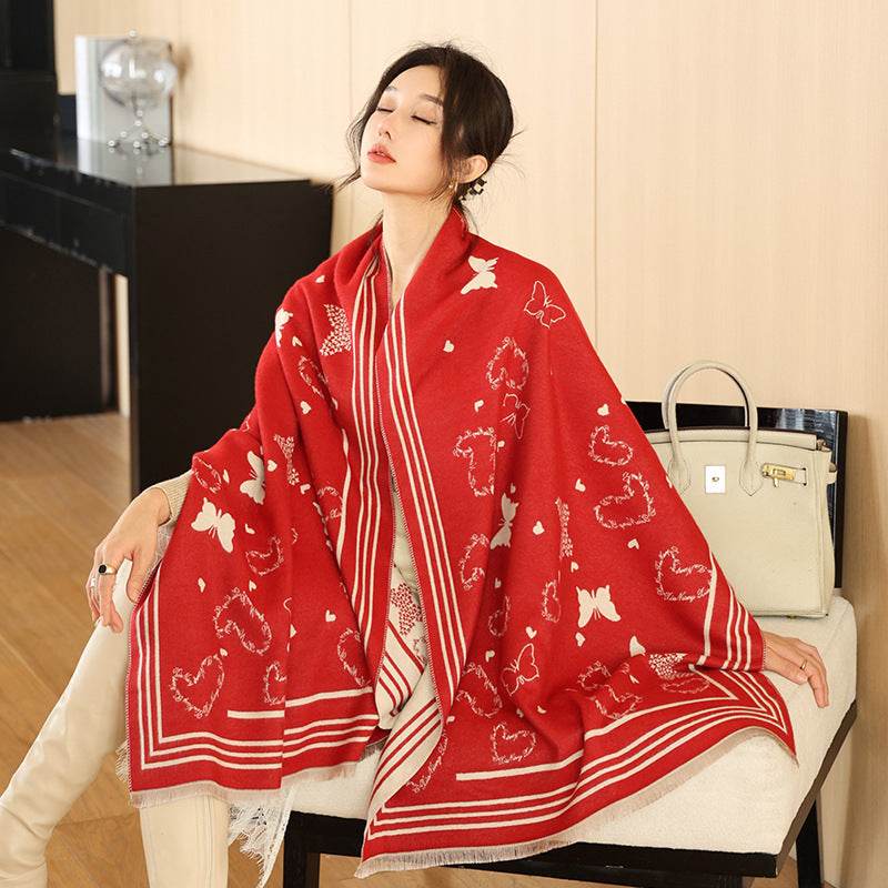 Écharpe Femme en Cachemire Épais et Chaud - Allomarc.com