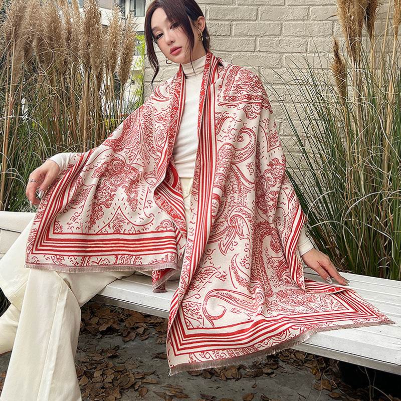 Écharpe Femme en Cachemire Épais et Chaud - Allomarc.com