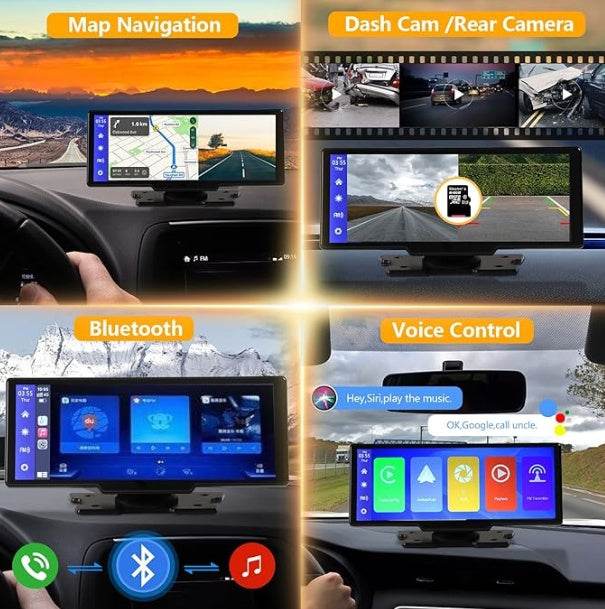 Écran Carplay Portable sans Fil avec Caméra 2.5K - Allomarc.com