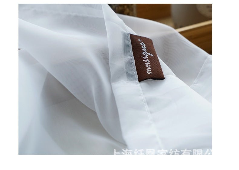 Écran de Fenêtre en Coton et Lin de Couleur Pure Moderne et Simple - Allomarc.com