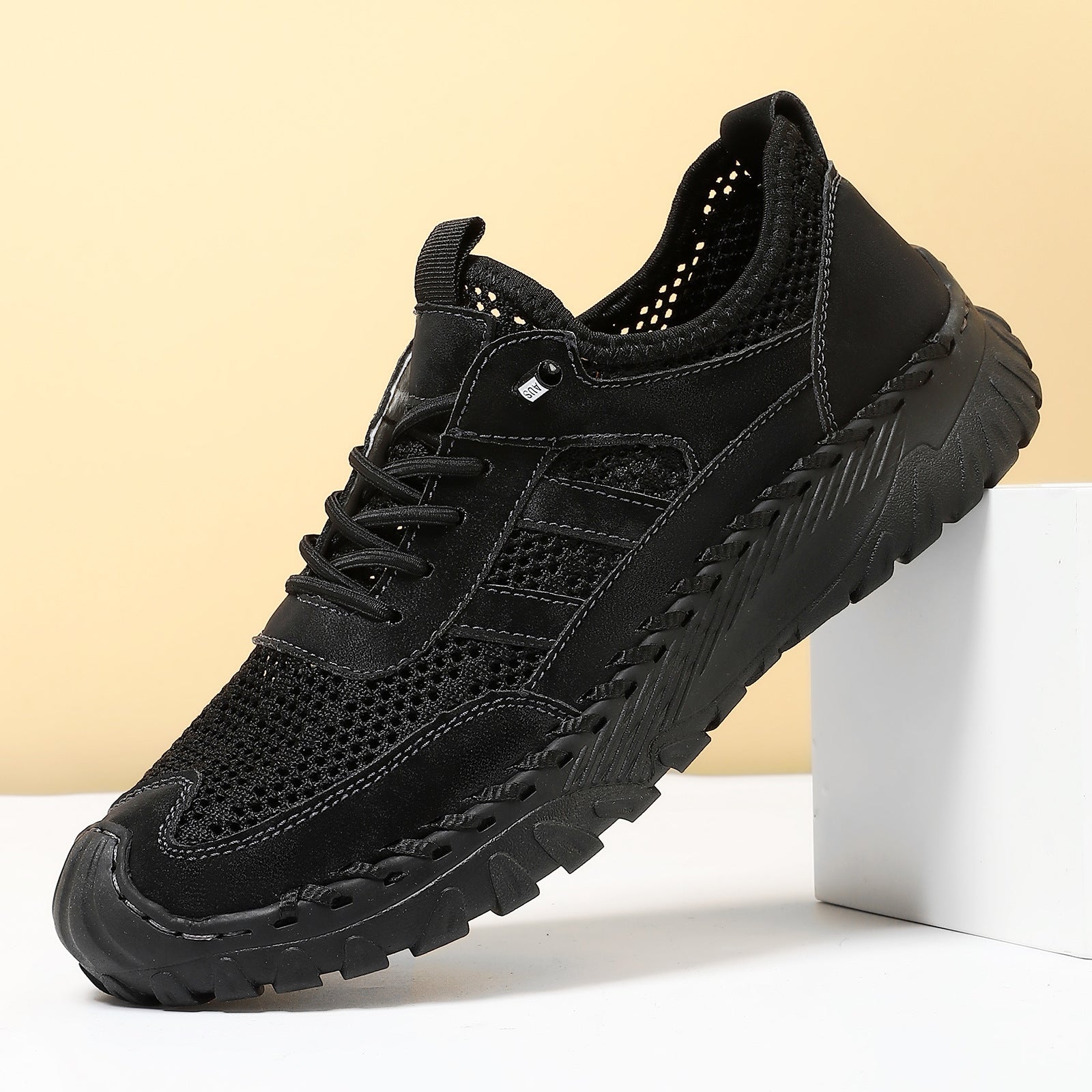 Chaussures Pour Hommes en Cuir de Vachette Plus Size en Maille de Mode Coréenne