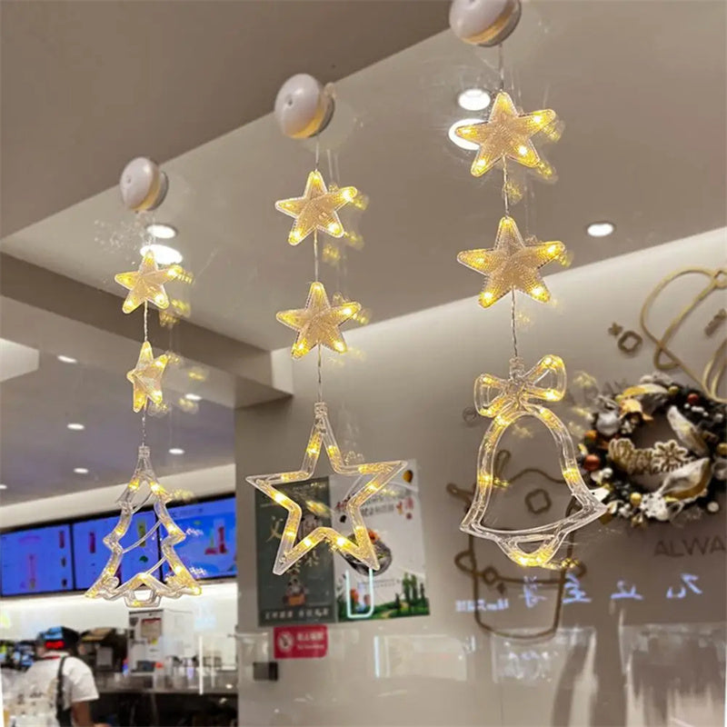 Guirlande Lumineuse Étoile LED 3 pièces pour Décoration de Noël