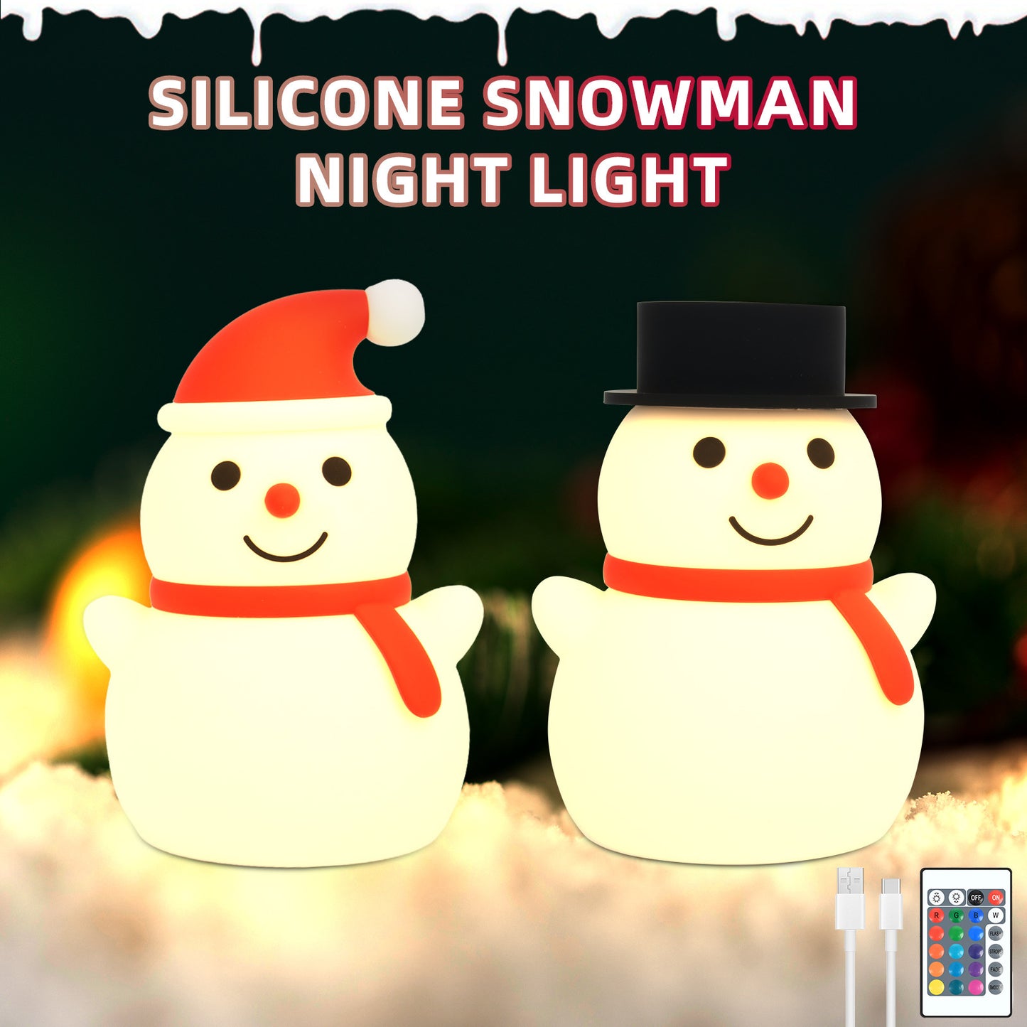 Lampe Pat Silikon Noël avec Télécommande - Ambiance Unique
