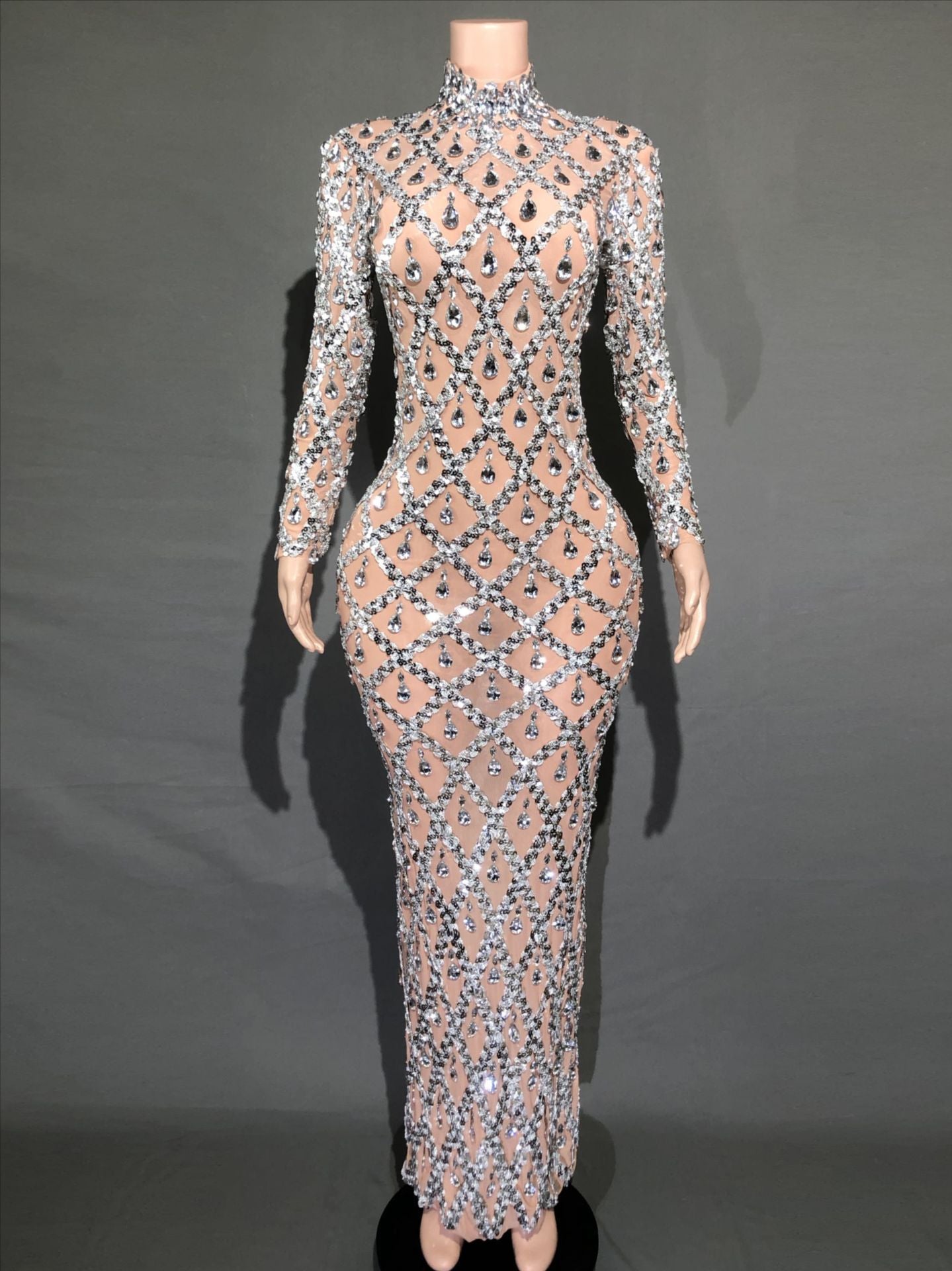 Robe de Soirée Éblouissante en Strass pour Femmes