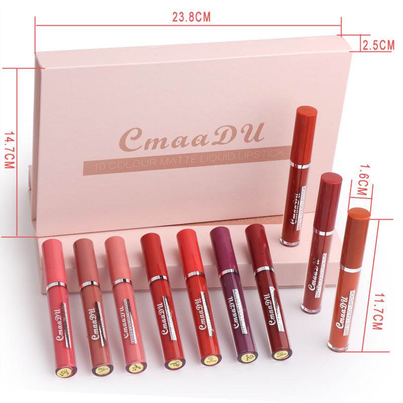 Rouge à Lèvres Mat Waterproof Non-adhésif pour Femmes - Allomarc.com