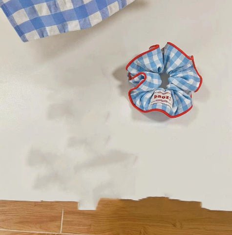 Élastique à Cheveux Large en Tissu Carreaux Classique - Allomarc.com