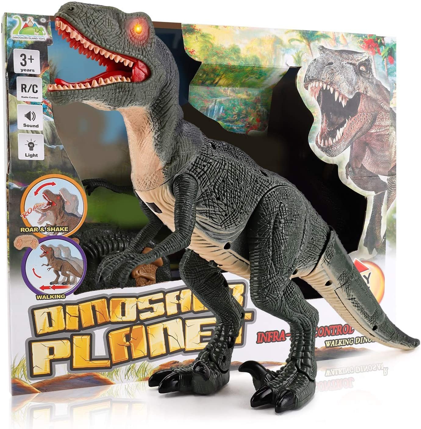 Electric Dinosaur Simulation Walking Animal Remote Control Toy - Allomarc.com