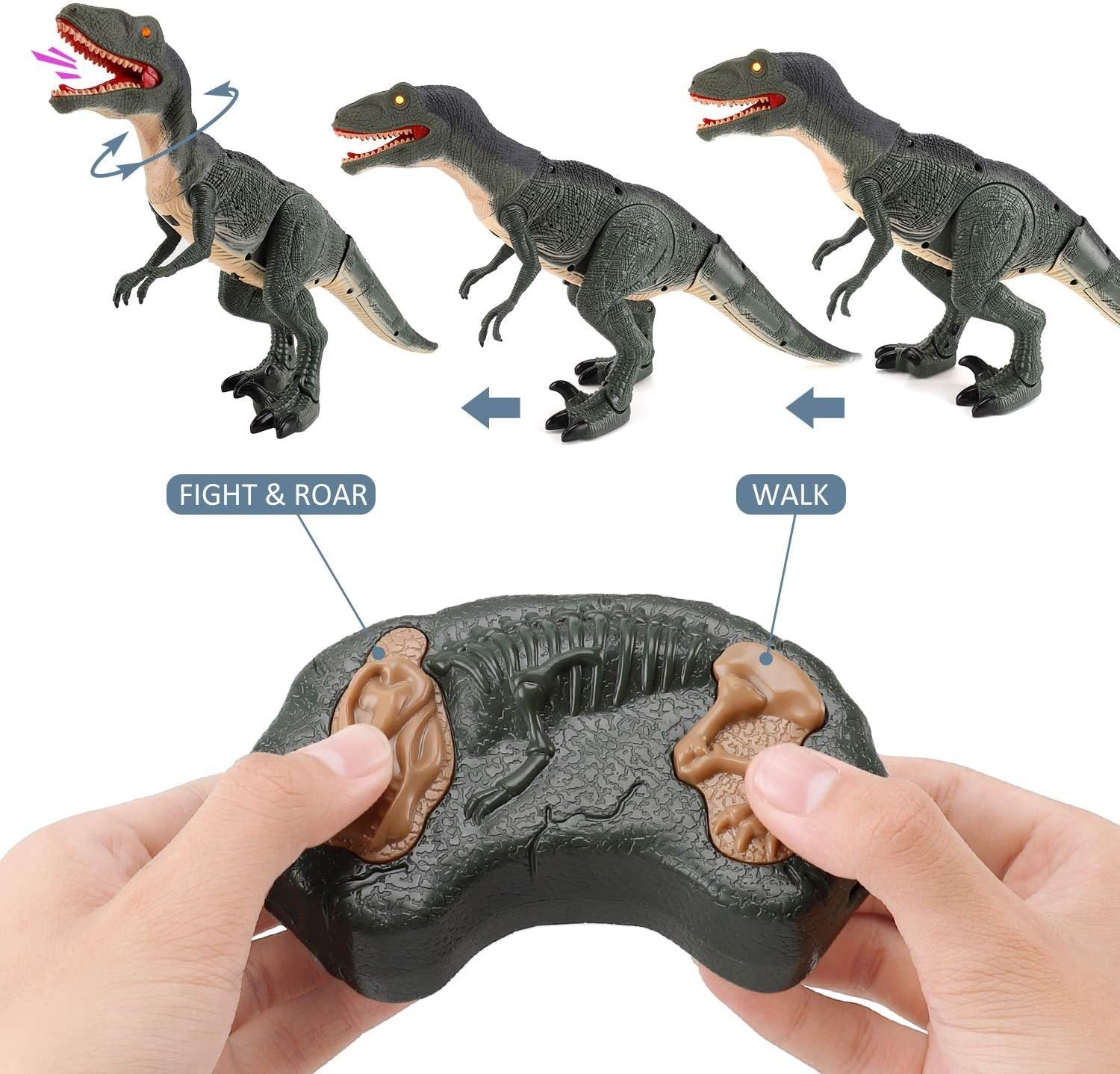 Electric Dinosaur Simulation Walking Animal Remote Control Toy - Allomarc.com