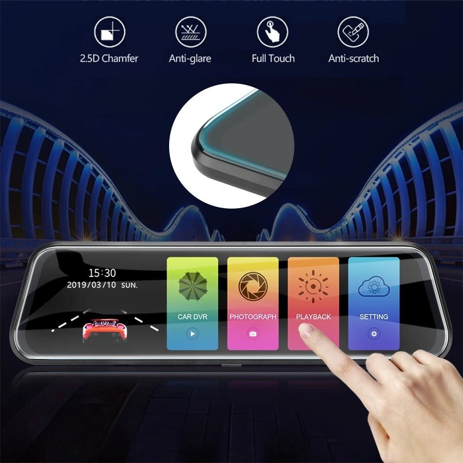 Enregistreur de Rétroviseur HD 1080p à Double Objectif - Allomarc.com