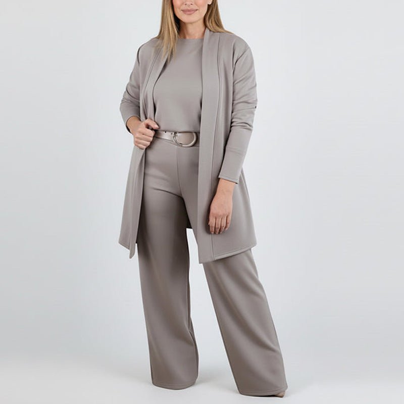 Ensemble Blouse et Pantalon Confortable à Col Rond et Manches Longues - Allomarc.com