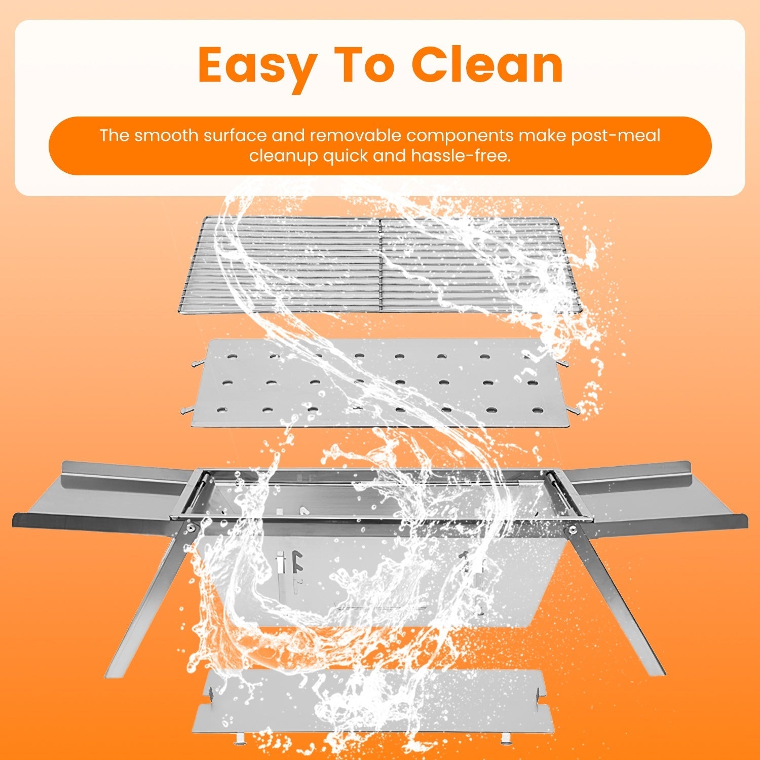 Ensemble de Grill Portable 3 en 1 Pliable Charbon de Bois pour 2 - 3 Personnes - Allomarc.com