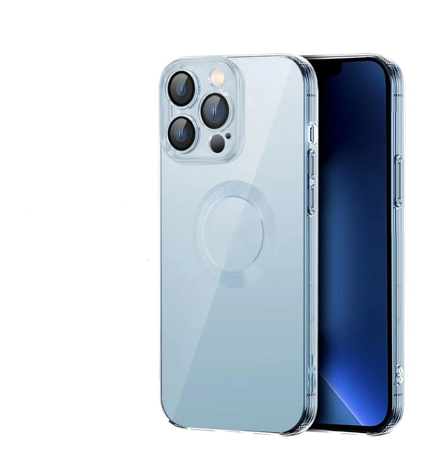 Étui de Téléphone Mobile en TPU Électroplaqué avec Film en Verre et Filtre à Poussière - Allomarc.com