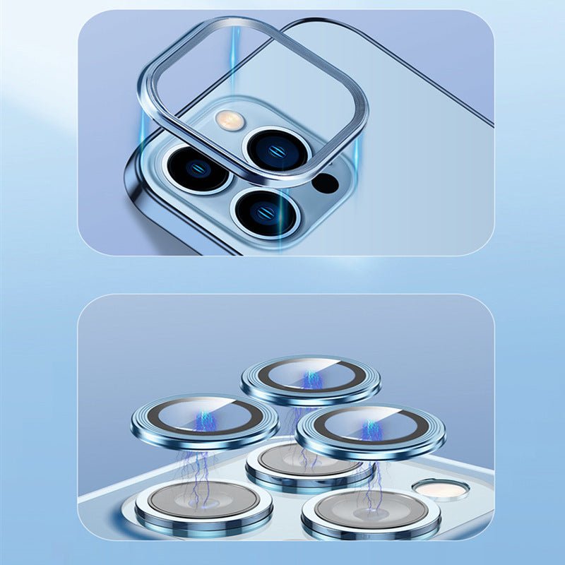 Étui de Téléphone Mobile en TPU Électroplaqué avec Film en Verre et Filtre à Poussière - Allomarc.com