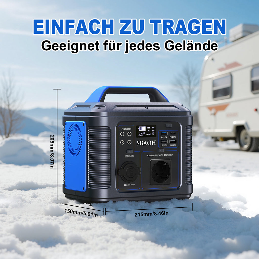 SBAOH Station D'Énergie Portable 300W - Générateur Solaire 296Wh