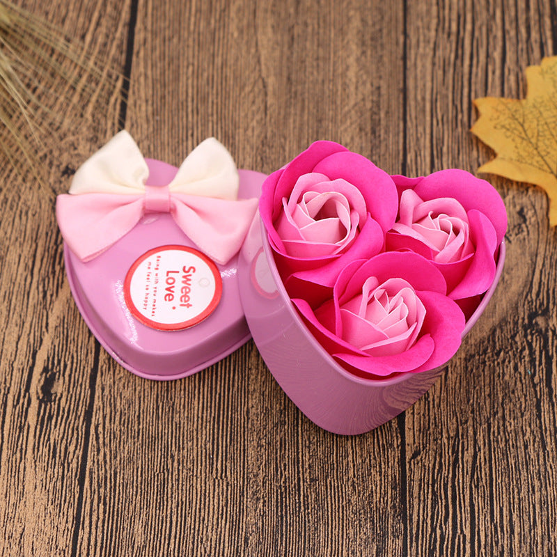 Boîte Cadeau Fleurs en Savon - Idée Cadeau pour la Saint-Valentin et la Fête des Mères
