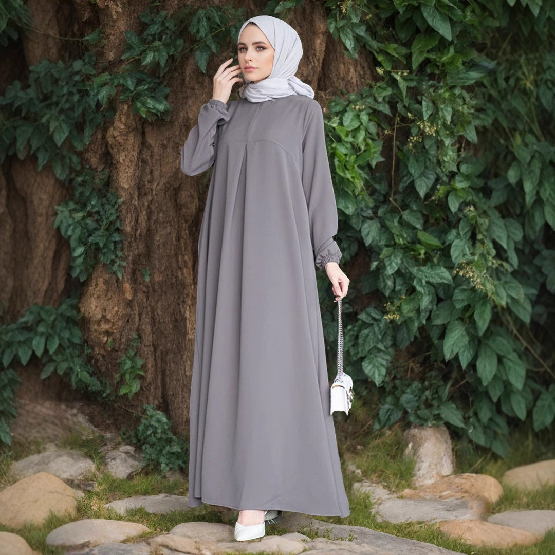 Robe Longue à Manches Longues Loose de Tempérament Arabe