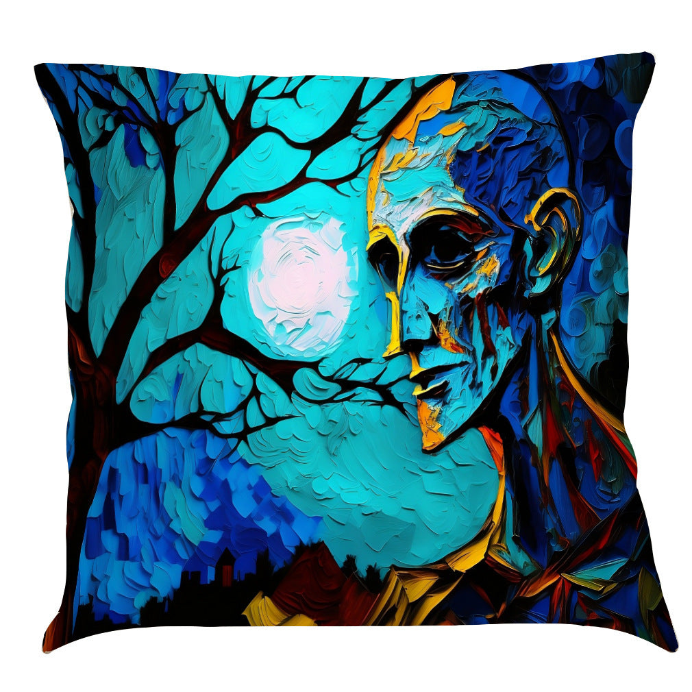 Coussin en Lin Imprimé avec Peinture Huile Créative - Voiture