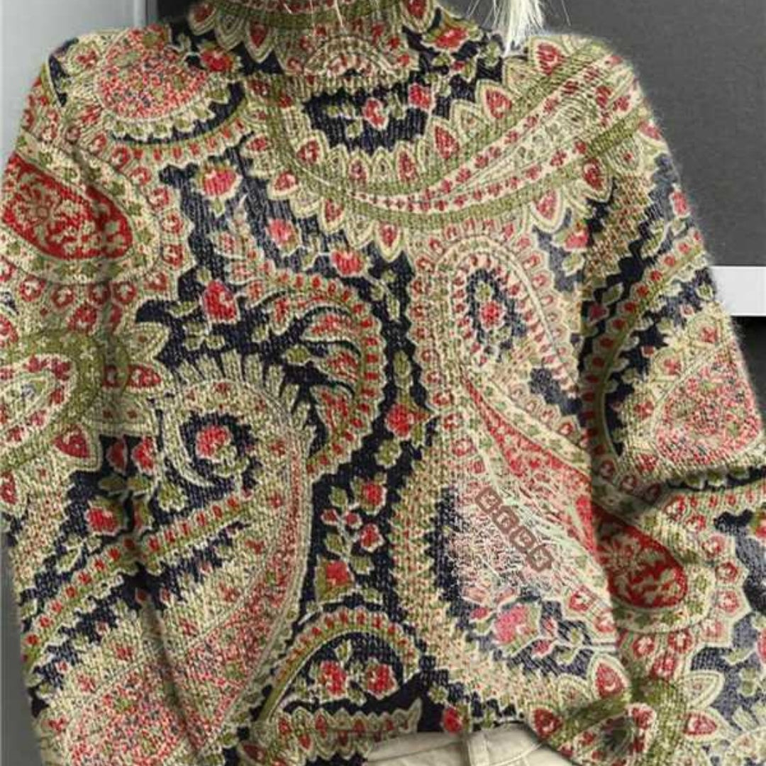 Pull En Col Roulé Imprimé Pour Femmes - Noël