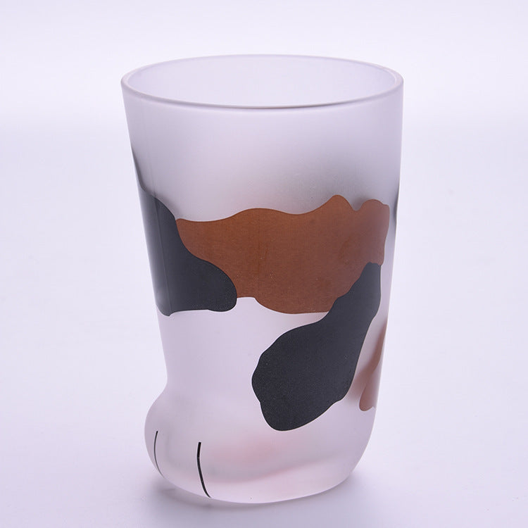 Mug Tigre Pattes de Chat Créatif en Verre - Tasse de Café Bureau
