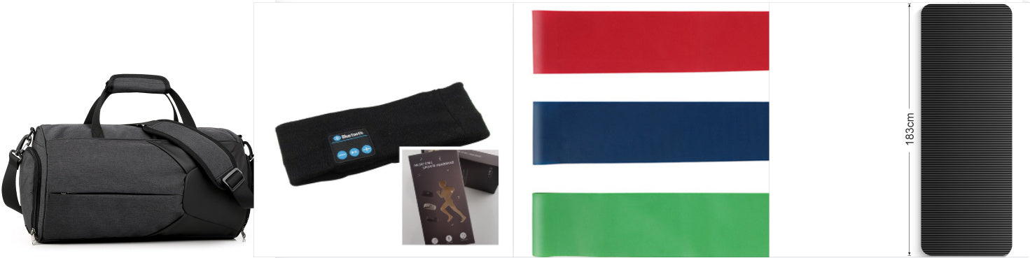 Bandeau de Fitness Sans Fil Compatible Bluetooth pour Yoga et Activités en Plein Air