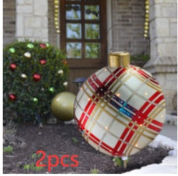 Boule de Noël Gonflable 60CM pour Décoration Extérieure