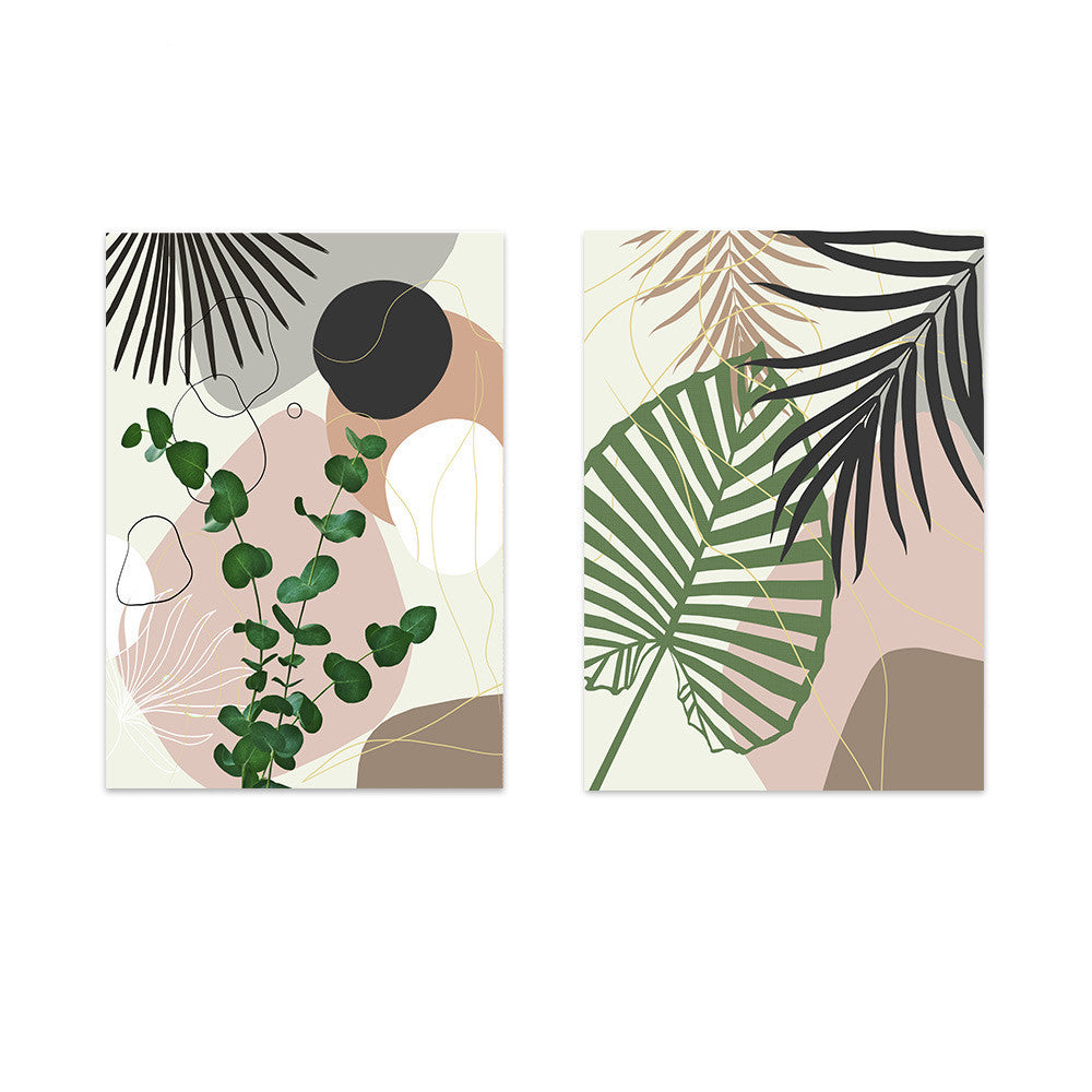 Toile Art Murale Feuilles de Plantes Tropicales