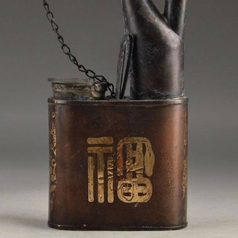 Bong en Laiton Ancien - Élégance Classique pour Fumeurs