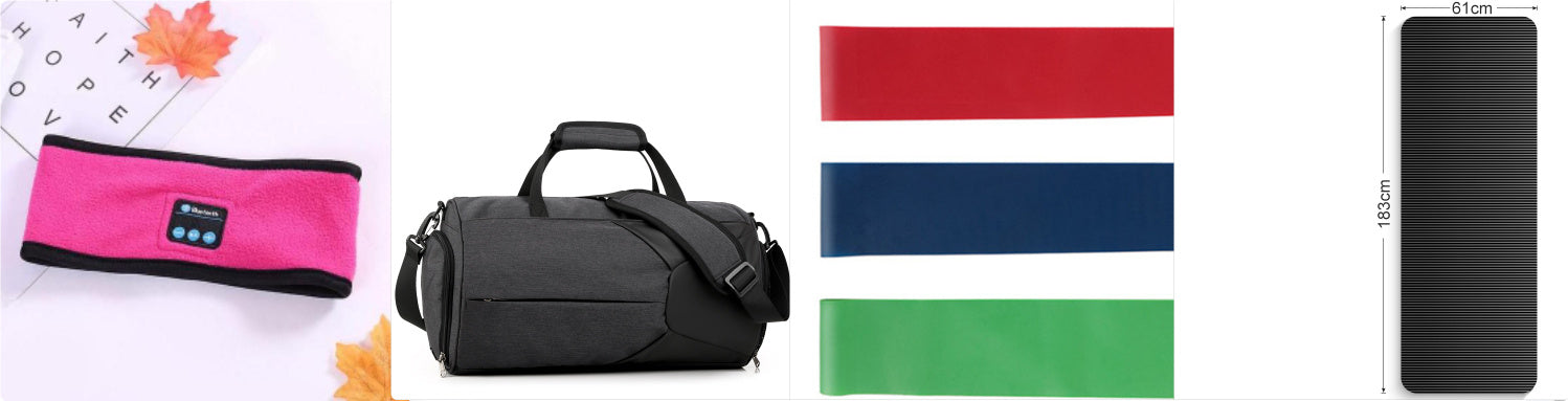 Bandeau de Fitness Sans Fil Compatible Bluetooth pour Yoga et Activités en Plein Air