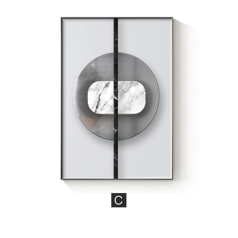 Peinture Abstraite Géométrique sur Toile pour Décoration Murale
