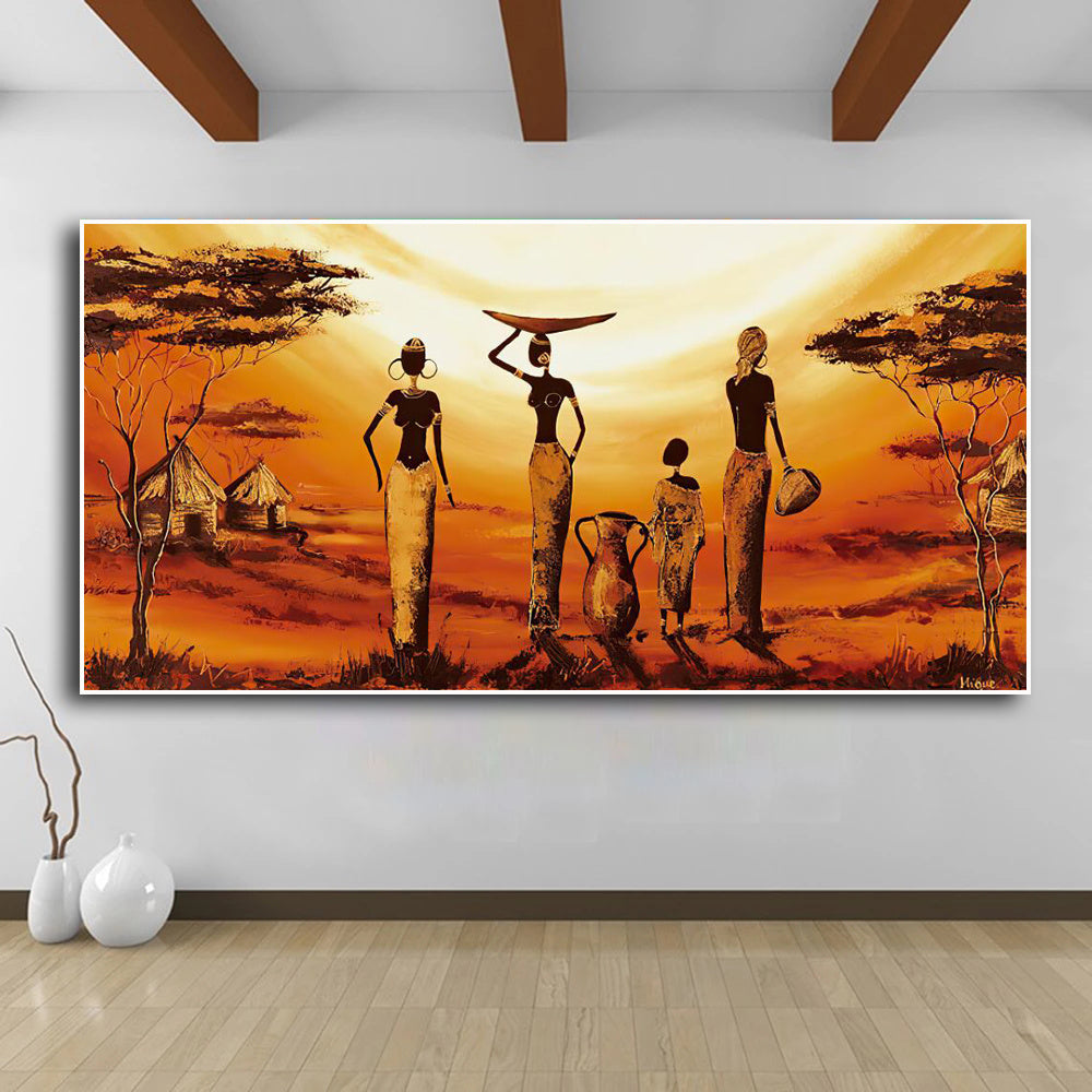Poster en Toile Abstrait Femme Africaine