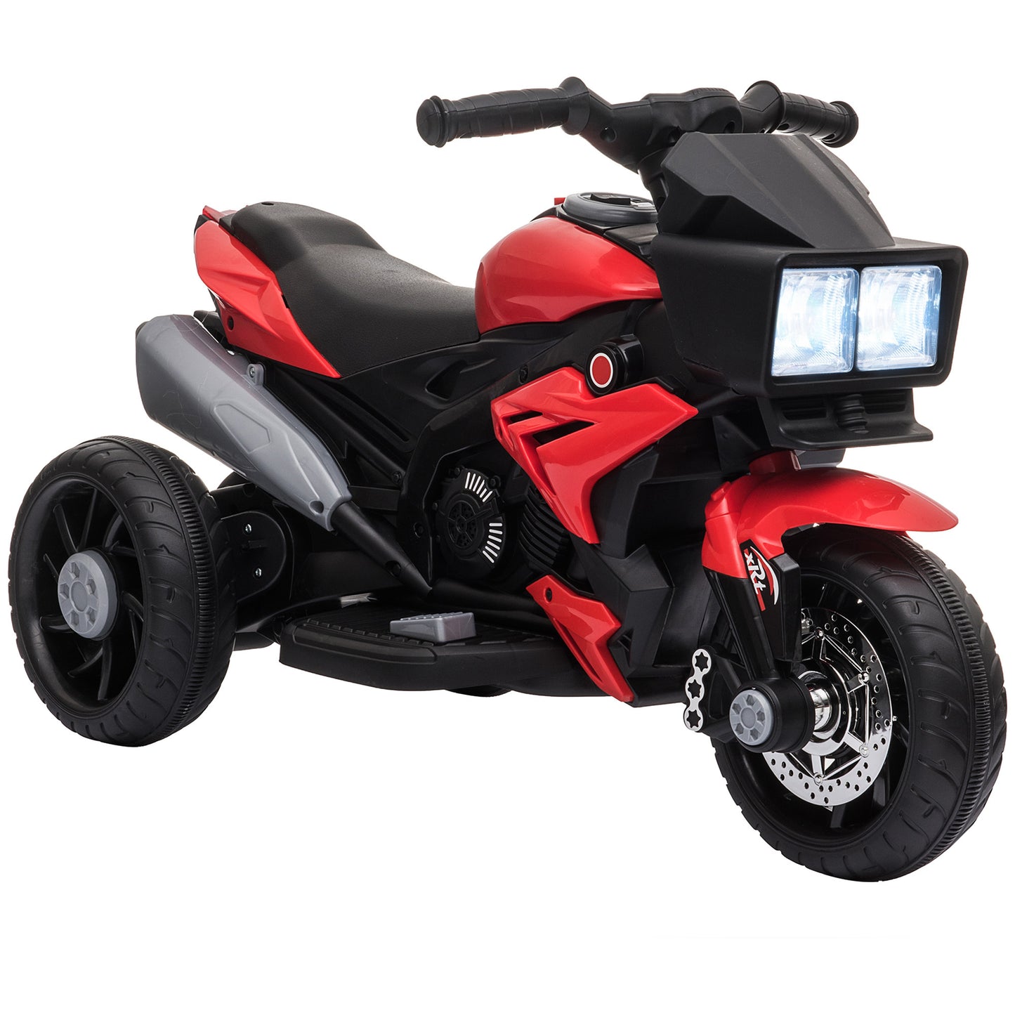 Moto Électrique Rouge 6V pour Enfants - Moto de Dirt Ride-On avec Musique, Klaxon et Phare