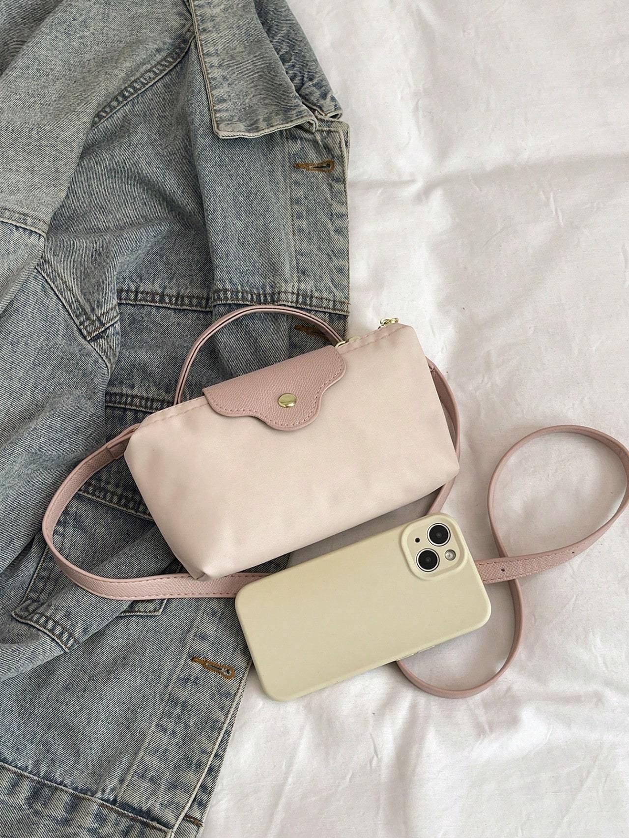 Sac à main femme tendance en couleur unie - Sac bandoulière polyvalent