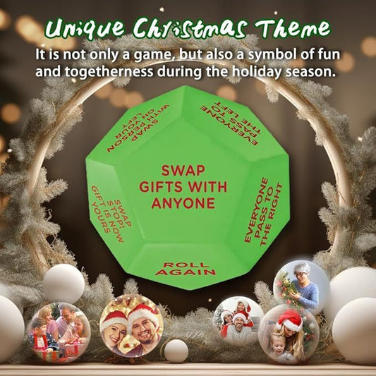 Dés de cadeau d'échange de Noël du Père Noël