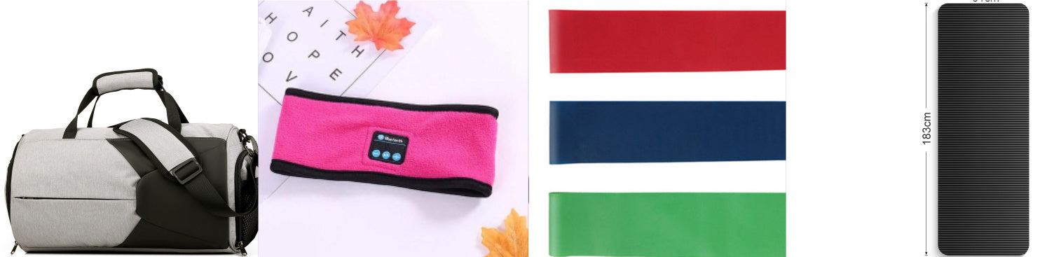 Bandeau de Fitness Sans Fil Compatible Bluetooth pour Yoga et Activités en Plein Air