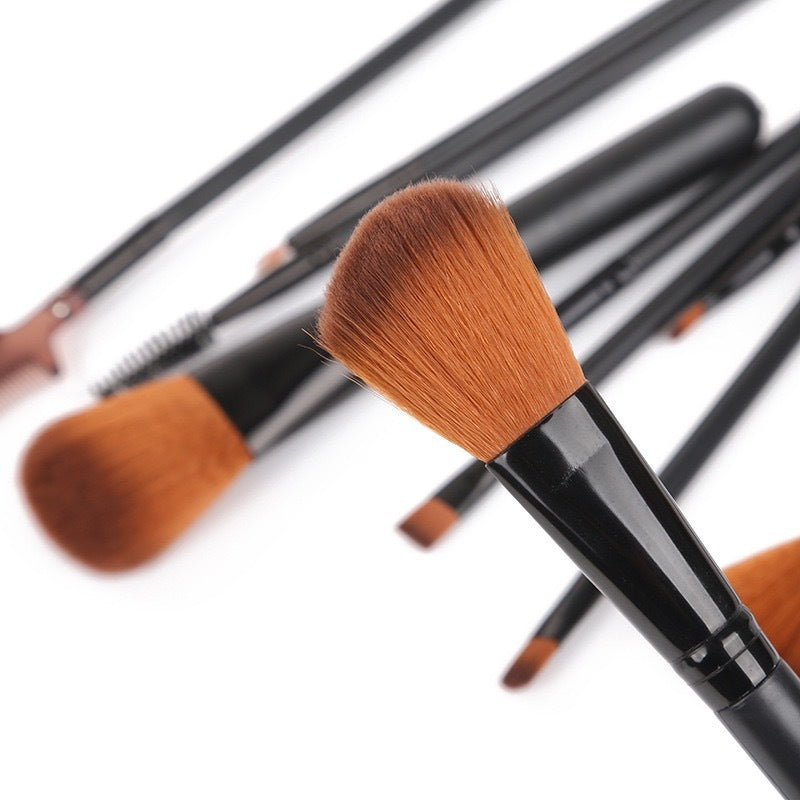 Set de 12 Pinceaux de Maquillage : Blush, Fard à Paupières, Mascara, Highlighter