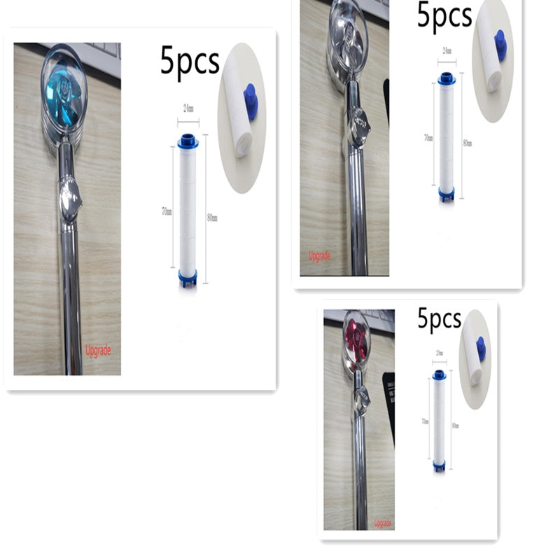 Douchette Turbo Propeller Économiseur d'Eau Haute Pression 360 Degrés avec Extension de Ventilateur