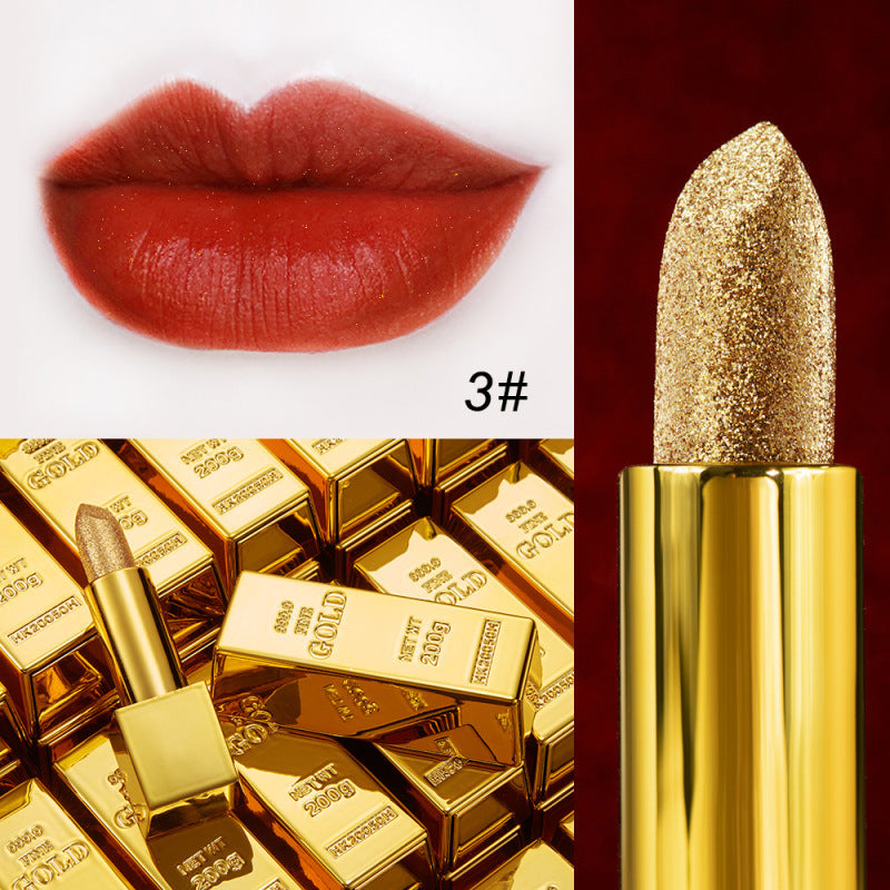 Rouge à Lèvres Velvet Matte Non-stick - Poudre Dorée Éclatante