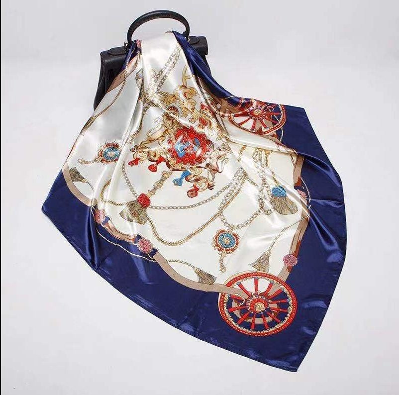 Foulard en Soie Imprimé Numériquement Carré - Allomarc.com