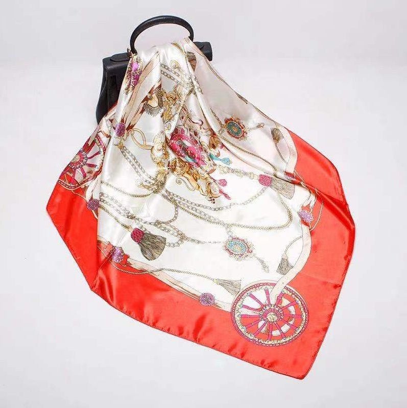 Foulard en Soie Imprimé Numériquement Carré - Allomarc.com