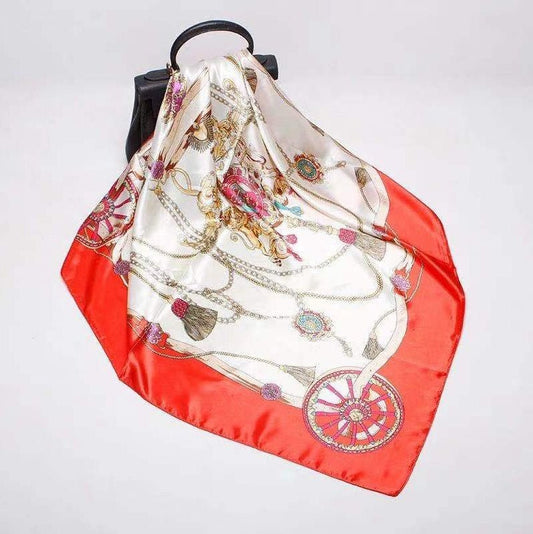 Foulard en Soie Imprimé Numériquement Carré - Allomarc.com